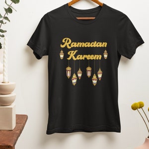 Ramadan Kareem T-Shirt , Happy Ramadan Mubarak Women Men  Fasting Muslim Shirt For Kids, Unisex Ramadan Fasting T-Shirt