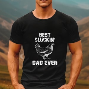 Lustiges Huhn-Hemd-Väter Huhn-Farm-T-Stück Erntedank-T-Shirt Huhn-Vater-T-Stück Bauernhof-Vater-Hemd Bauernhof-Familien-T-Stück Landwirt bestes Dad-Hemd-Geschenk