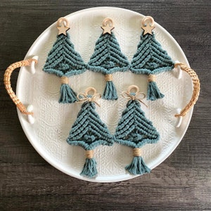 Macrame Christmas Tree Ornament | Boho Christmas Decor for Home | Hostess gift | Package ornament | Christmas present