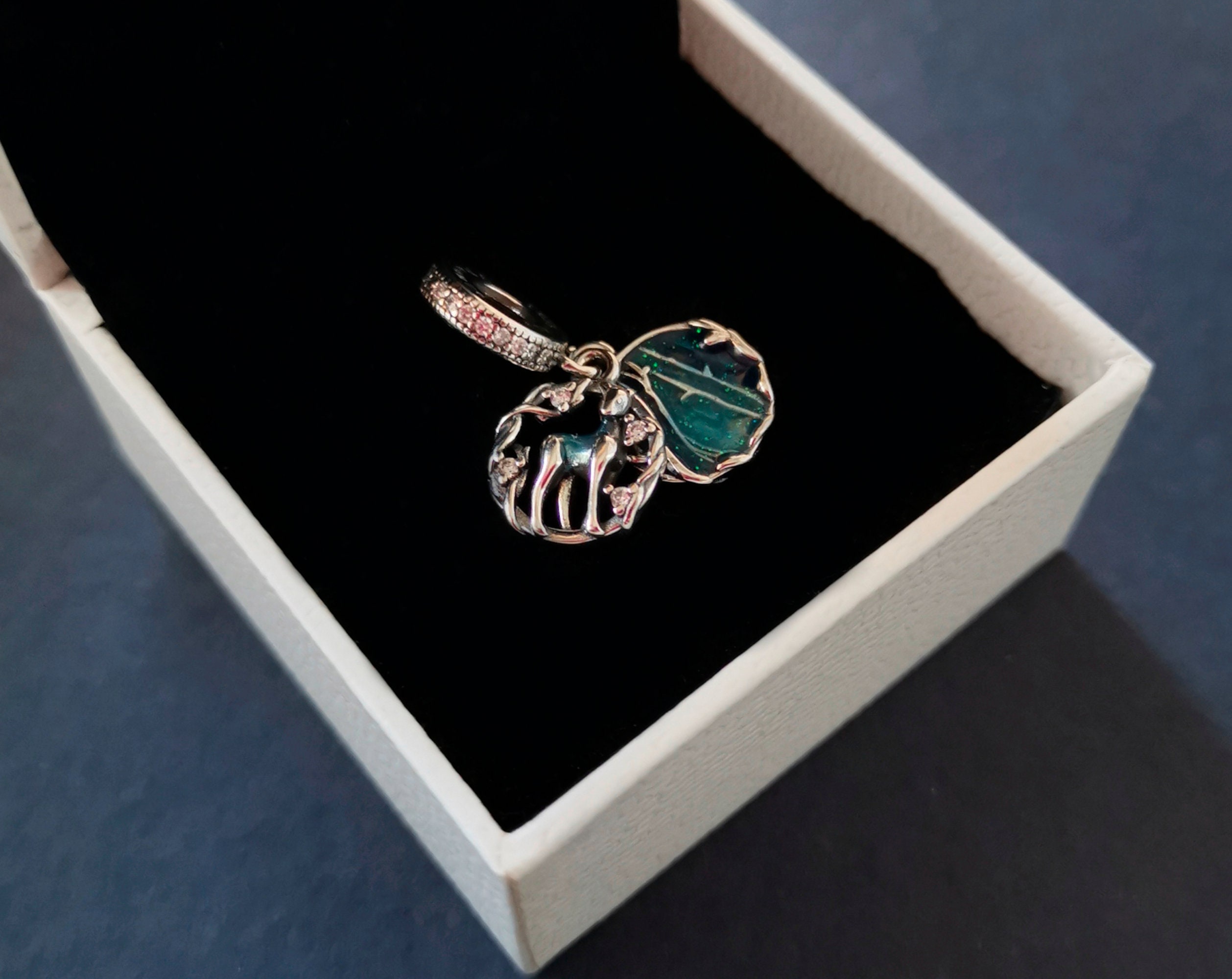 Harry Potter Snape Doe Patronus Double Dangle Charm 925 Etsy