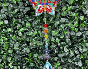 Puntos de diamante/Piedras de imitación/atrapasol/accesorios para coche/mariposa