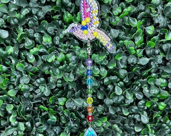 Puntos de diamante/Piedras de imitación/atrapasol/accesorios para coche/colibrí