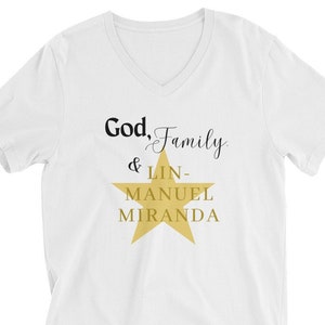 God, Family, & Lin-Manuel Miranda Funny Shirt Gift T-Shirt Musical Theatre Broadway Hamilton Shirt In the Heights Encanto Moana Fan Tshirt