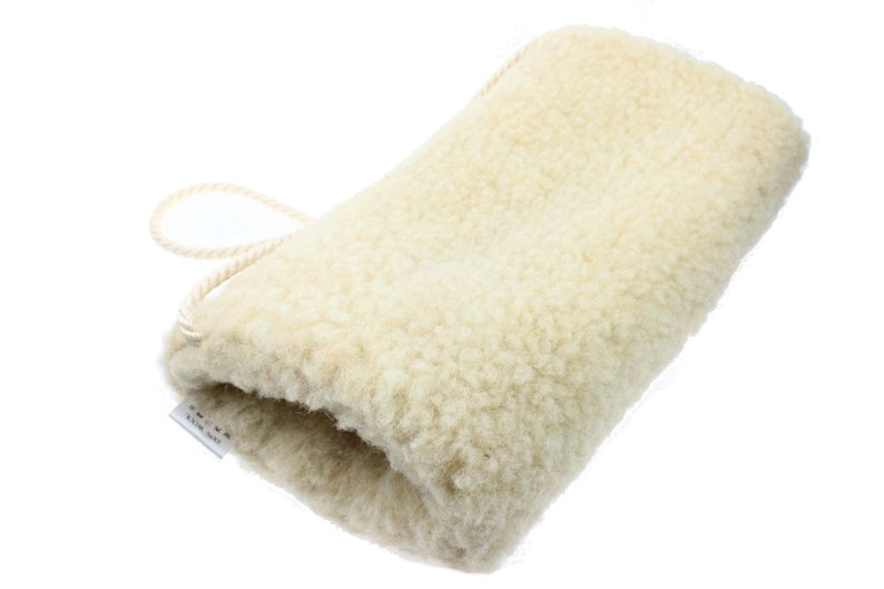 Muff de lana merino con bolsillo, Lana merino calentador de manos de invierno para mujer, Calentadores de brazos para mujer imagen 10