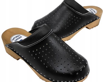 Nuevos Zuecos Mocasines Zuecos de madera Zuecos de mujer Zuecos de cuero Zuecos de mujer Zuecos negros Zapatos de mujer mocasines Zuecos de madera Zuecos sandalia tacón alto