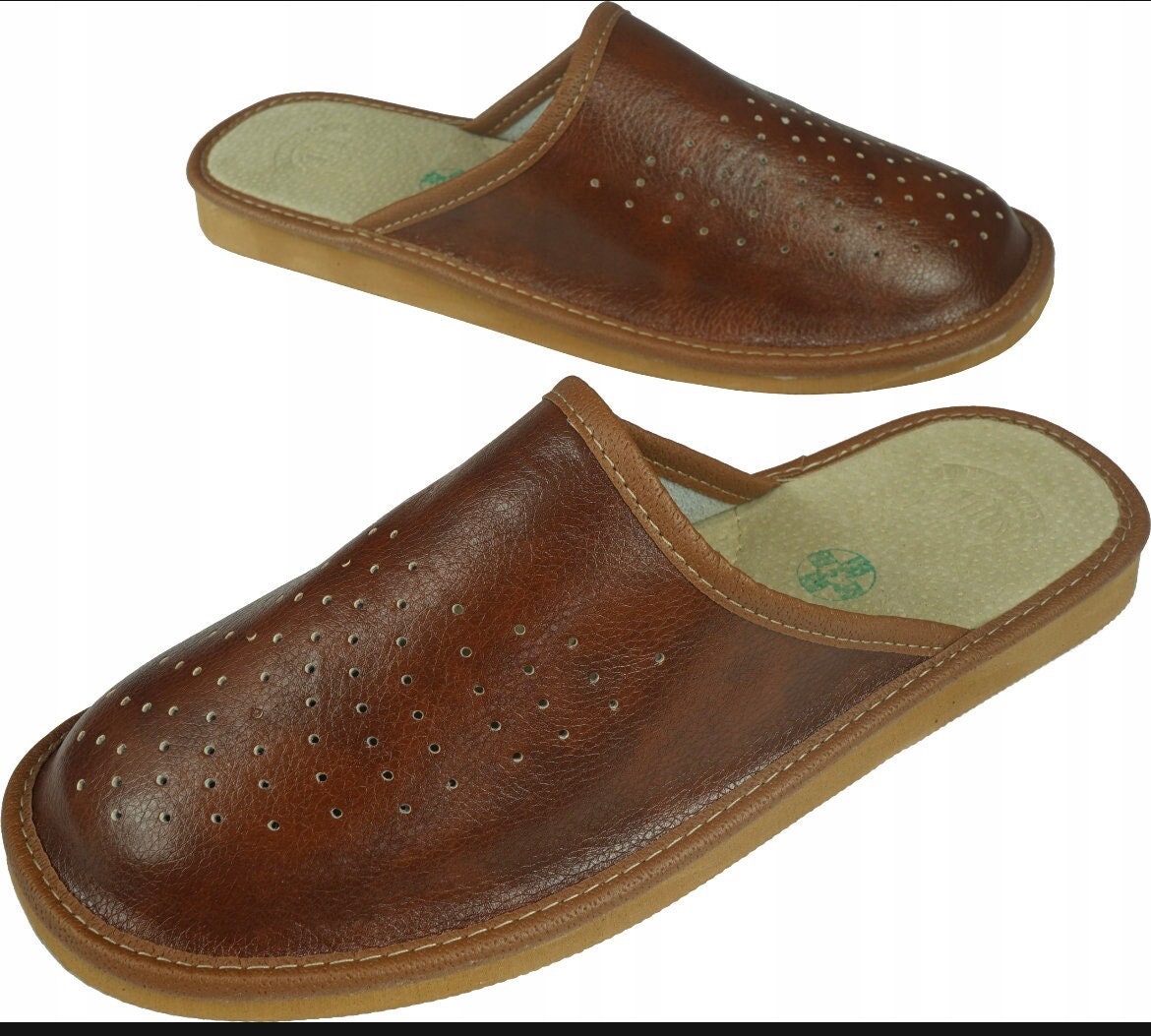 mens leather house slippers sears
