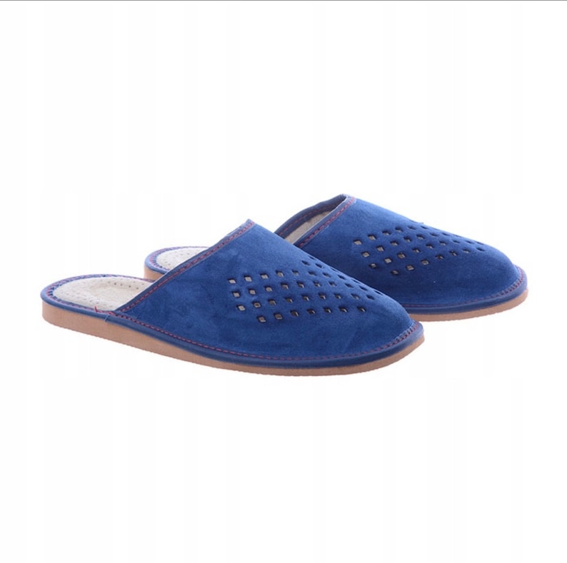 Men's House Leather Slippers , Bedroom Soft Scuff Mule Slipon Clogs