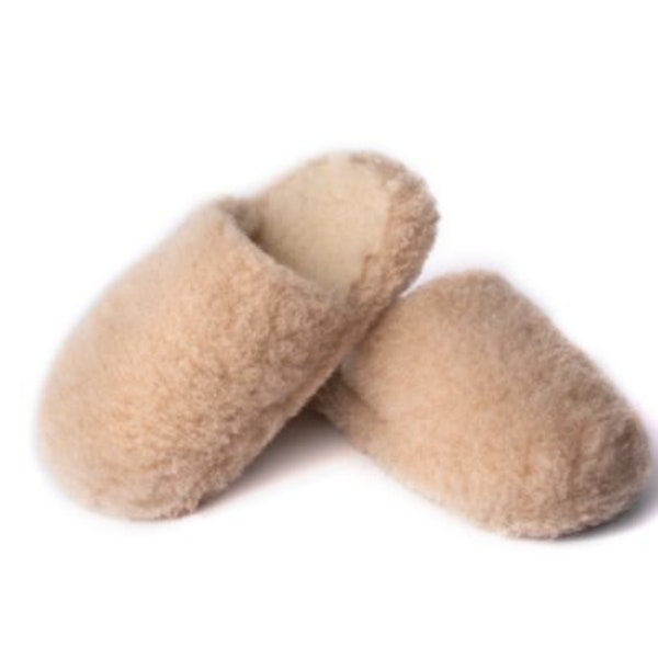 Eco Women's / Men's Merino Pure Sheep's Wool Slippers/ Sheepskin Slippers - Non Slip Sole ,Birthday Gift, Christmas Gift