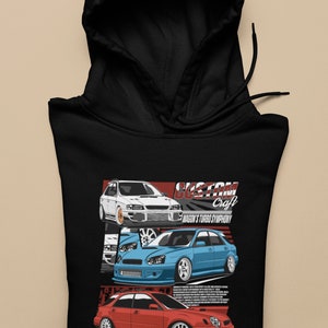 Custom Subaru WRX three generations hoodie