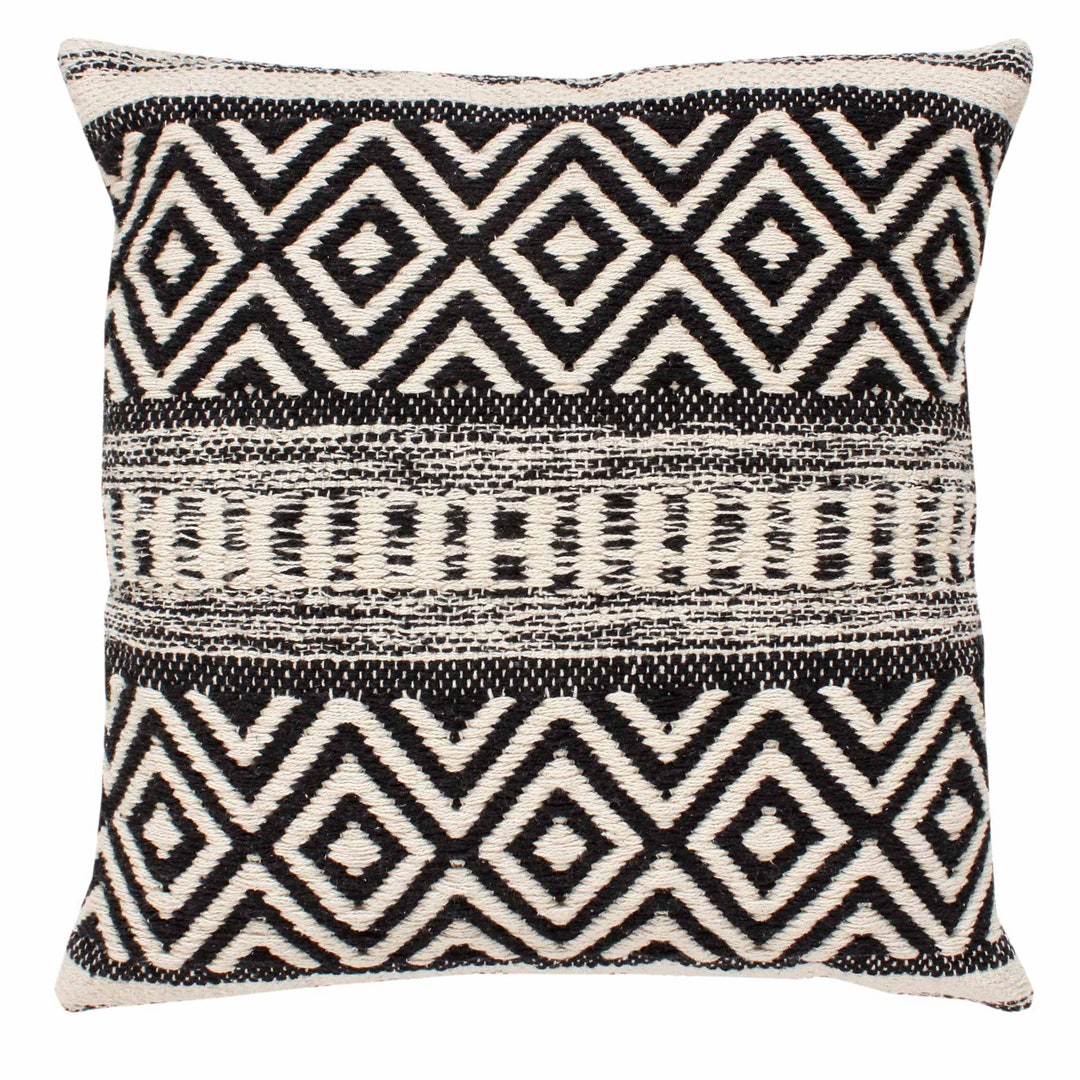 Black White Throw Pillows Designer Pillow Decorative Etsy