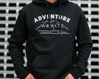 Embroidered Adventure Hoodie: Outdoorsy Camping Sweatshirt