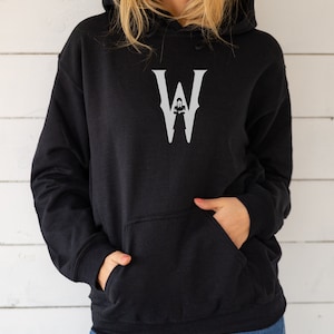 Embroidered Hoodie, Sweatshirt, Hoodie, Wednesday, Wednesday Addams, Wednesday Sweatshirt, Wednesday Hoodie