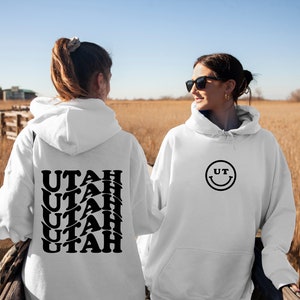 Favorite State Sweatshirt, State Hoodie, State Sweatshirt, Cute Halloween Hoodie, Back of the Sweatshirt, Utah Hoodie, Unique Gift