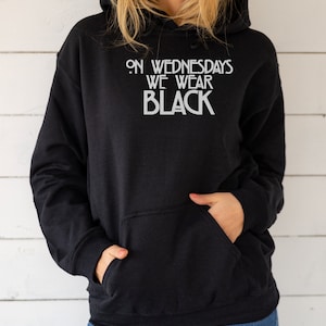 Embroidered Hoodie, Sweatshirt, Hoodie, Wednesday, Wednesday Addams, Wednesday Sweatshirt, Wednesday Hoodie