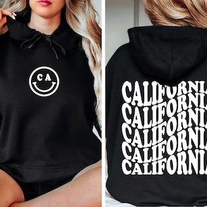 Favorite State Sweatshirt, State Hoodie, State Sweatshirt, Cute Halloween Hoodie, Back of the Sweatshirt, California Hoodie, Unique Gift