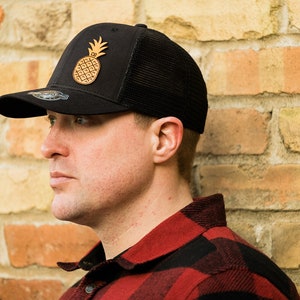Pineapple Leather Patch Hat, Best Selling Hats, Mans hat, Unique Hats for Men, Womans Hat, Unique Hats for Women, Unique Hats