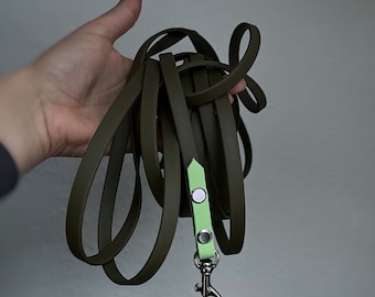 Dog leash | Retractable leash | Green | small dogs | Biothane |