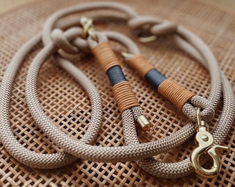 Dog leash | beige | Rope line