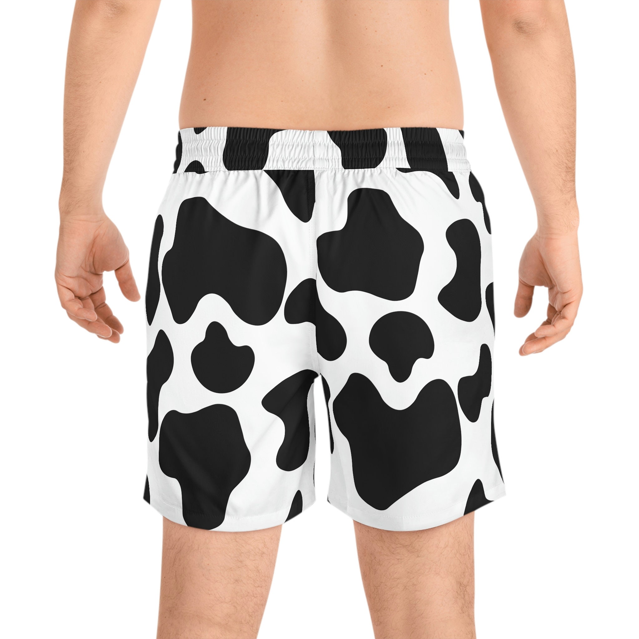 Cow print swim trunks deals