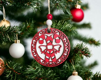 Candy Cane Christmas Ornament - Festive and Fun - 3.5"