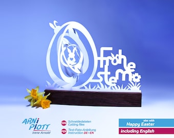Paasplotterbestand, 3D paasei-popup, Paasdecoratieblokplotterbestand, Paascadeauplotter, Vrolijk Pasen-papierplotter, souvenir