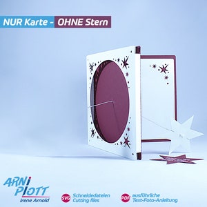 Fichier traceur - Carte de Noël spéciale pour étoile pliante 1K et 2K d'ARNi-Plott - Étoile NON INCLUSE ICI (002Os)
