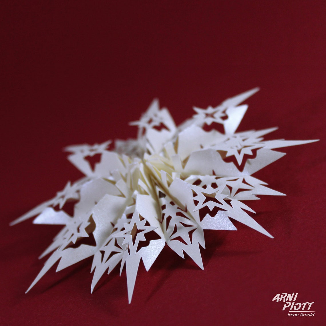 Plotterdatei Papierstern Weihnachtsdeko plotten für Etsy.de