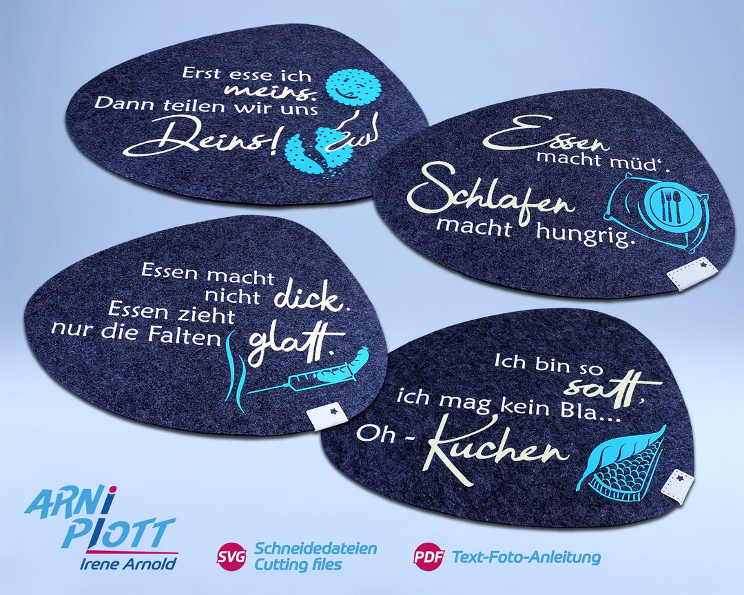 Plotterdatei Platzsets Tischset lustig Gartenparty Etsy.de