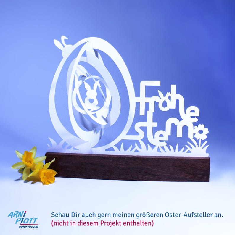 SVG-plotterbestand voor paasdecoraties, eenvoudige paasornamenten, papieren paaseieren, paascadeaus, paasversieringen, Fijne Pasen, plotterbestand afbeelding 8