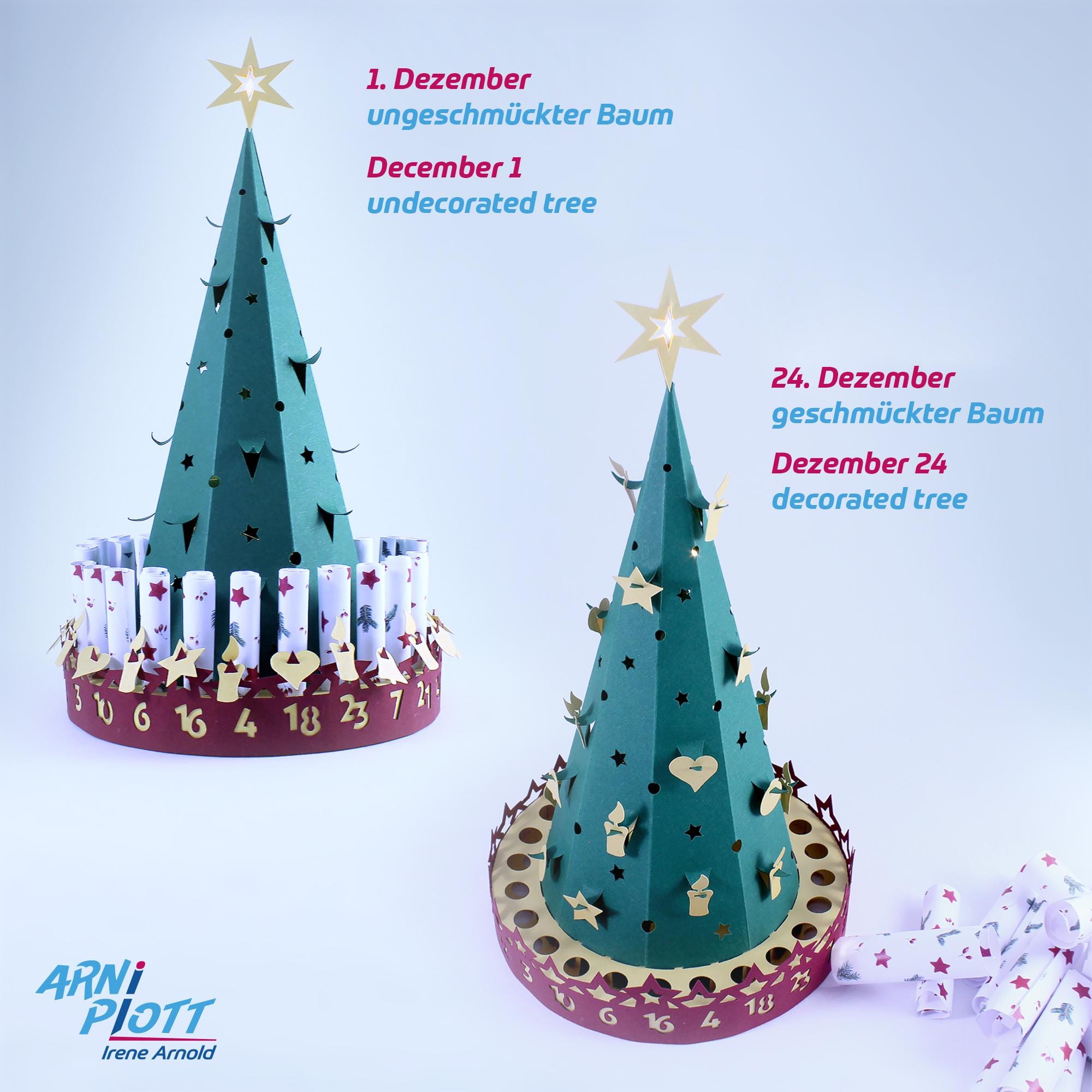Plotter File Advent Calendar SVG for Vouchers, Scratch Cards, Chocolate ...