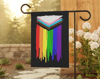 Gay Rainbow Flag, Distressed Pride Garden Flag, Rainbow Pride Flag, Gay Pride Yard Sign, LGBTQ Outdoor Decor