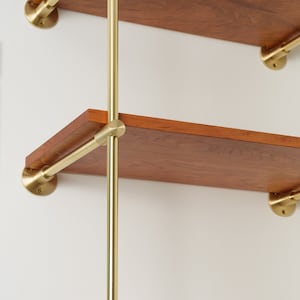 Brass Suspension Flange for Classic Brass Bistro Shelf The Origin Shelving Unit Custom Design Made To Order image 3