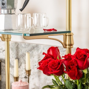 Cantilever Shelf Arm - Custom Brass Bistro Shelves | The Gilded Cantilever Shelf - Brass Hardware