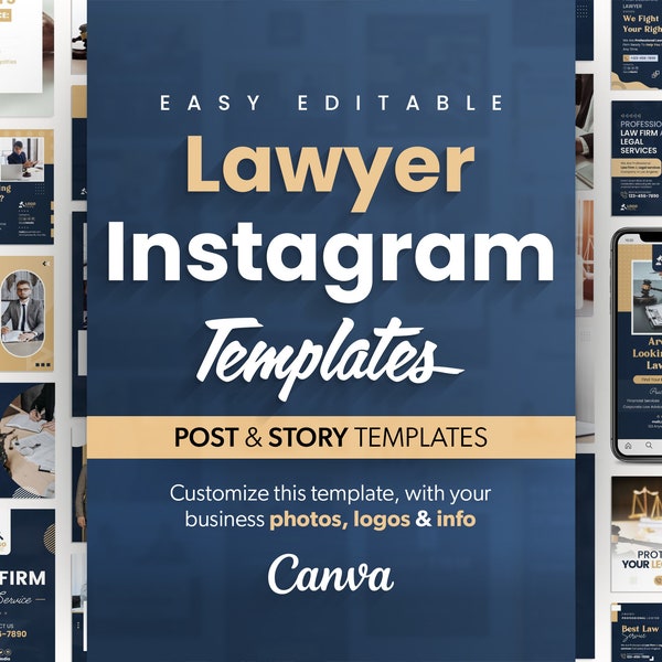 Modèles professionnels pour cabinets d'avocats et avocats modernes, Modèles Instagram pour avocats, Modèles Canva pour avocats, Modèles marketing pour cabinets d'avocats modernes