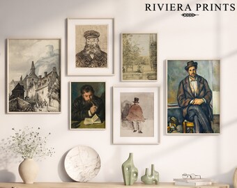 Printable Vintage GALLERY Wall Art Set | Antique Portraits | Warm Aesthetic Downloadable DIGITAL Decor | Antique Oil Paintings | G 92