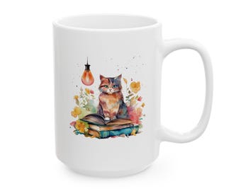 Cat Lover Gift, Cat Mom Mug, Cat Mom Gift, Book Lover Mug, Gifts for Cat Mom, Cat Momma, Cat Gifts, Cat Coffee Mug, Cat Coffee Cup