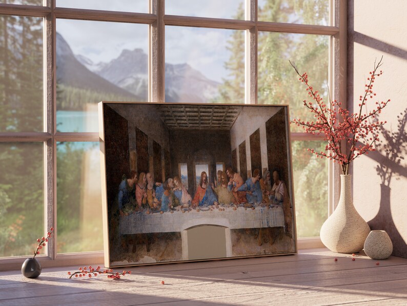 Jesus Apostles the Last Supper Painting Catholics Art Religious