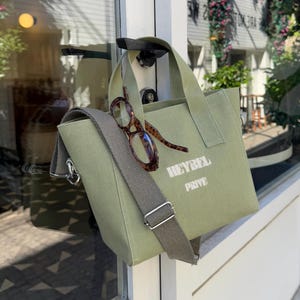 Gewachste hochwertige Canvas-Einkaufstasche, große wasserdichte Crossbody-Tasche im Vintage-Look, tägliche Tasche mit Reißverschluss, Büro, College und Alltagstasche,