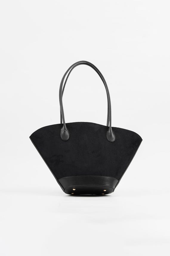 Sac seau minimaliste en daim, Sac à main trapèze structuré, Sac à