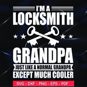 Locksmith Grandpa SVG Design: Key Maker Gift (Digital Files)