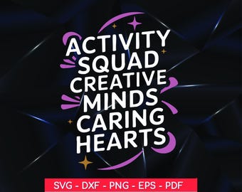 Aktivitätshelfer SVG: Squad Design, Lustige Kunst (Digitale Dateien)