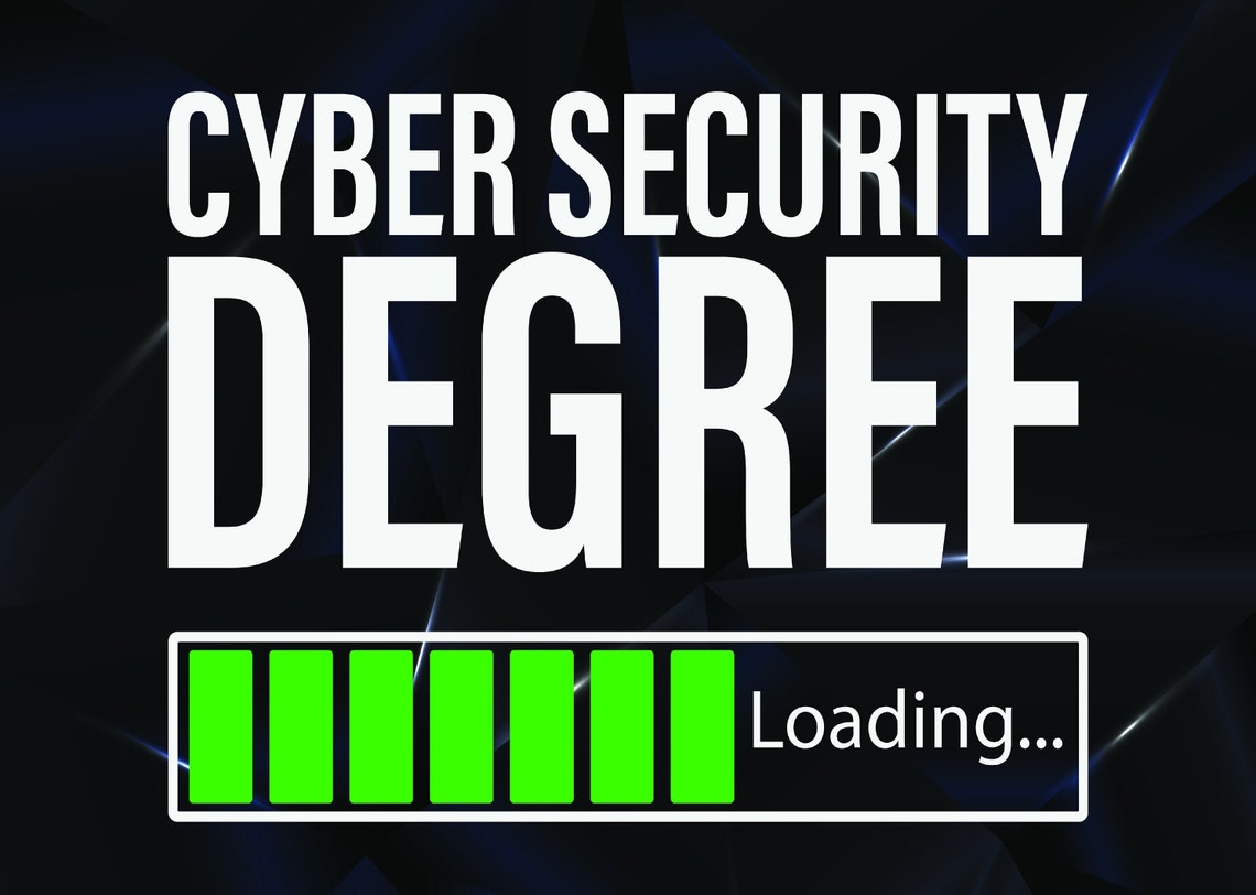 Cyber Security Degree Loading SVG PNG, Cyber Security Degree Loading Funny College Graduate Etsy