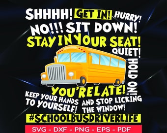 Funny School Bus Driver Life SVG PNG: Last Day of School (Digital Files)