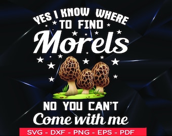 Morel Mushroom SVG: Funny Hunting Design (Digital Files)