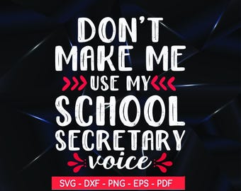 Funny School Secretary SVG: Office Clerk Shirt Design (Digital Files Included