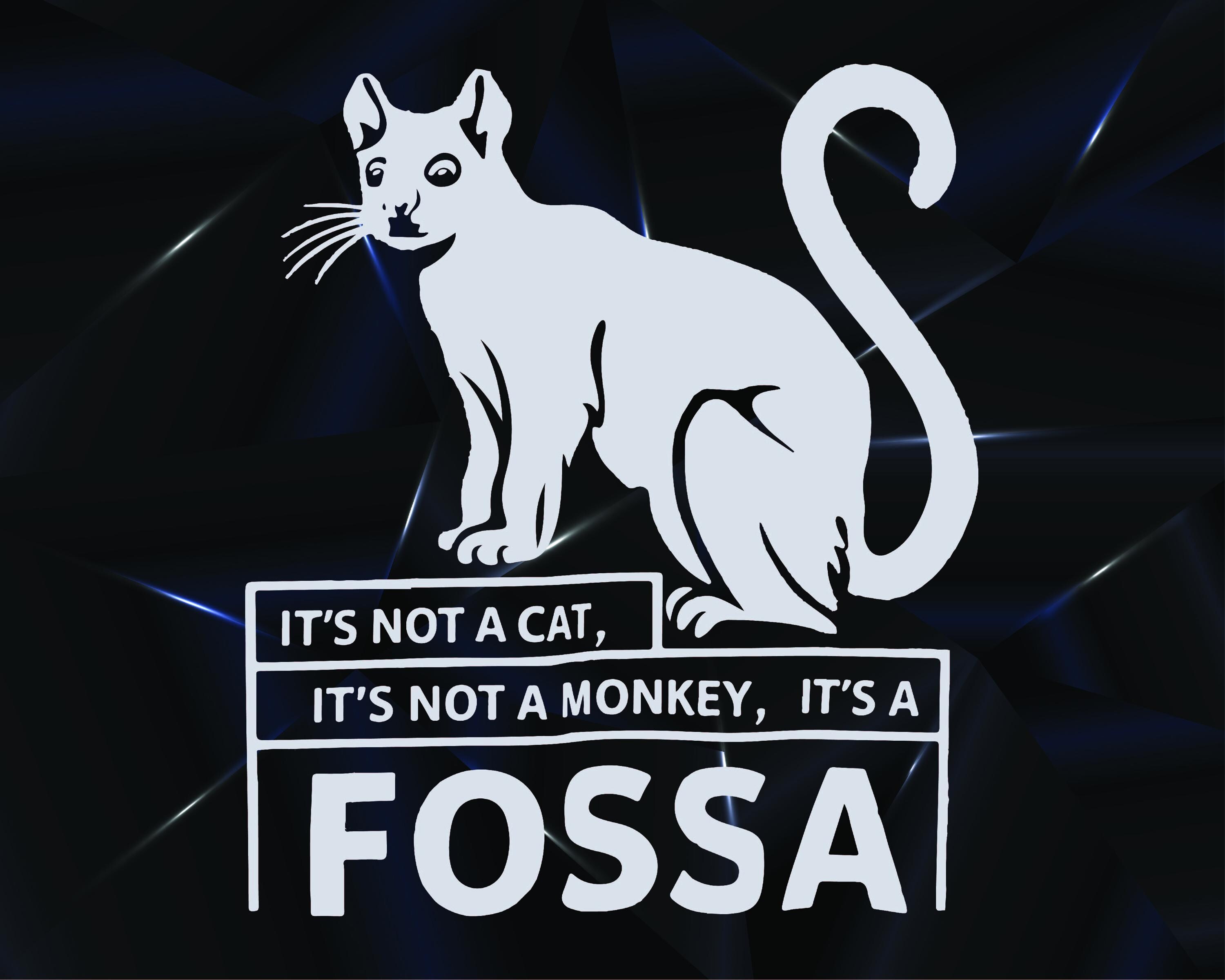 It’s not a cat, it’s not a monkey, it’s a fossa svg, fossa vintage svg،  cute animal svg، fossa svg،, image size:3000x2400