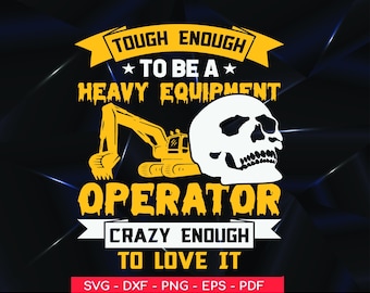SVG-ontwerp voor machinist zwaar materieel: T-shirt, mok, stickerbestanden