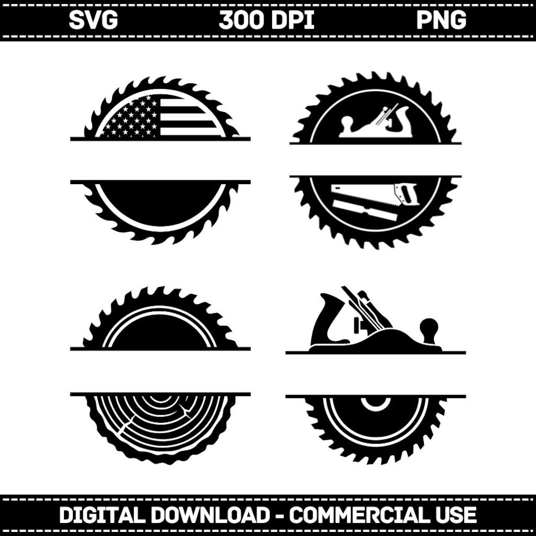 Woodwork Monogram Svg Png, Woodworking Logo Design, Wood Saw Svg ...
