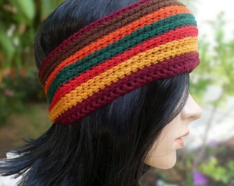 Free (ish) Easy Crochet Headband Pattern – Striped Ear Warmer PDF, Beginner Friendly
