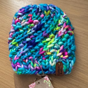 Hand Knit Fall Winter Beanie for Toddler to Preschool Ages 2-5 in Hand Dyed Merino Wool from Ireland.  SO soft! Pom can be added!